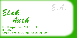 elek auth business card